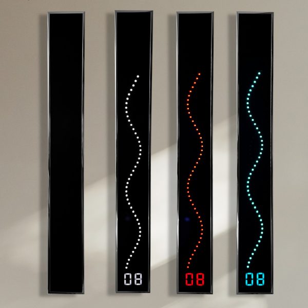 Vier Exemplare von Drop-A-Min Plus mit unterschiedlichen LED Farben.